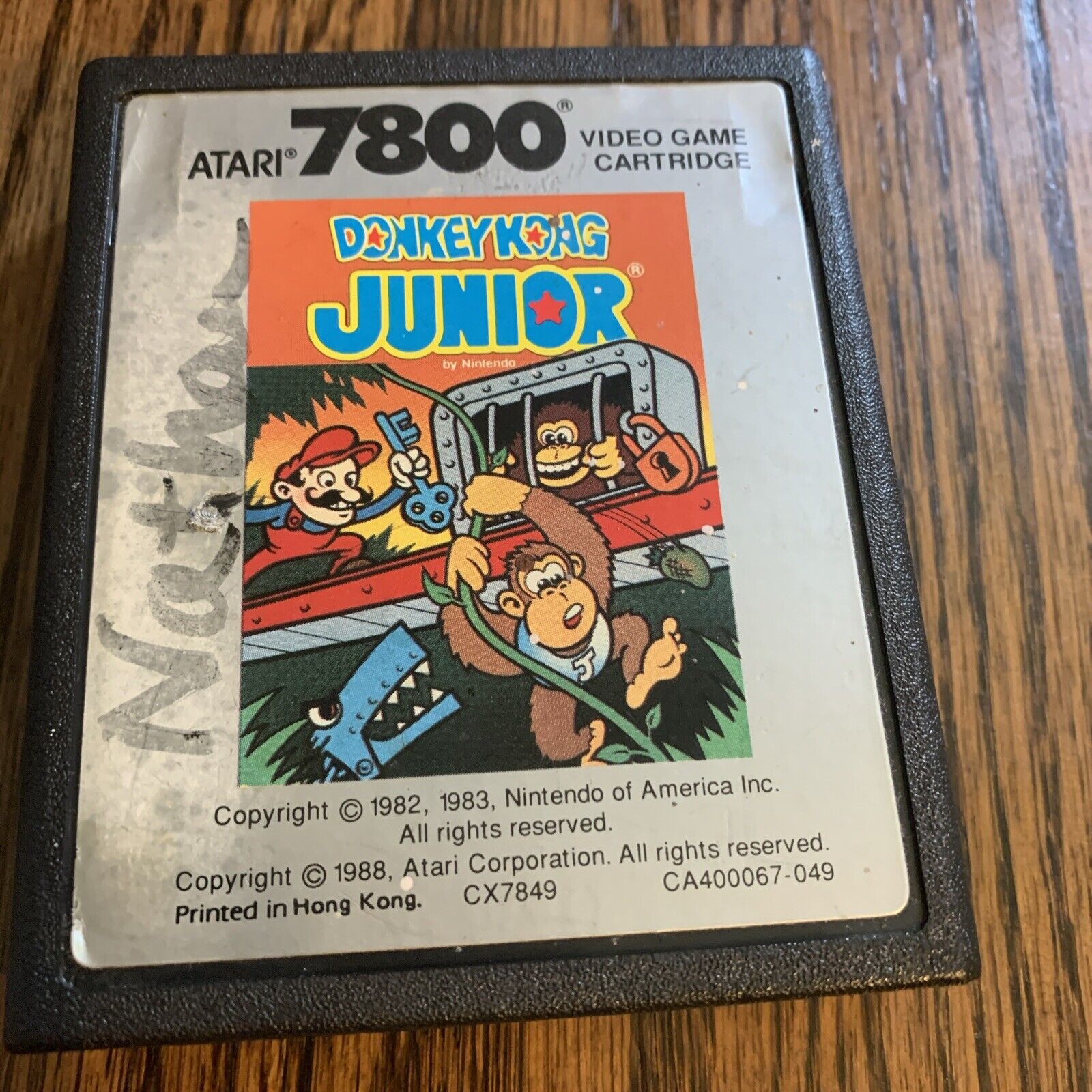 Donkey Kong Junior (Atari 7800, 1988) Tested & Working Authentic Cartridge Only