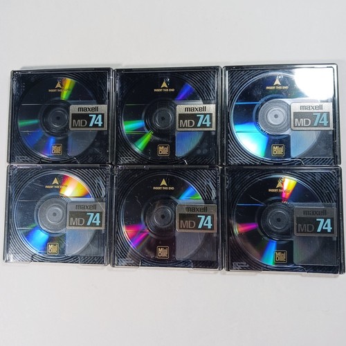 Lot of 6 Maxell MD 74 MiniDiscs Gently Used Mini Discs | eBay