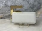 AUTHENTIC BURBERRY WHITE LEATHER LONG WALLET