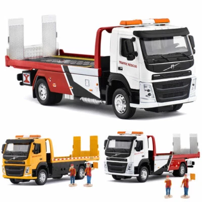 1:50 Traffic Wrecker Tow Truck Trailer Model Car Diecast Toy Cars for Kids Boys - Image 1 of 4