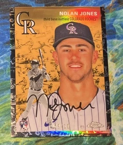 2023 Topps Chrome Platinum Anniversary Nolans Jones #37 Black Toile /10 Rockies - Picture 1 of 3