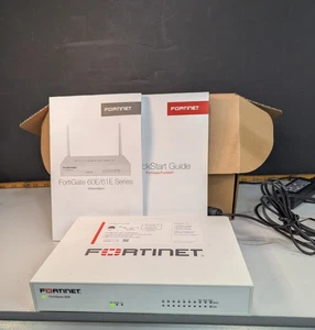 Fortinet FortiGate 60E FG-60E Zapora bezpieczeństwa sieci z zasilaniem - Zdjęcie 1 z 3