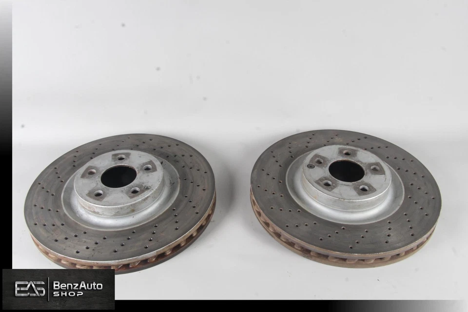 Juego de 2 rotores de freno delanteros izquierdo y derecho Mercedes R230 SL55 CLS55 AMG CL550 OEM Foto 1 de 4