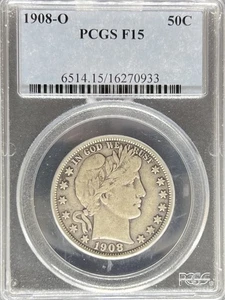 1908-O Barber Half Dollar F15 PCGS (#PA16270933) - Bild 1 von 2
