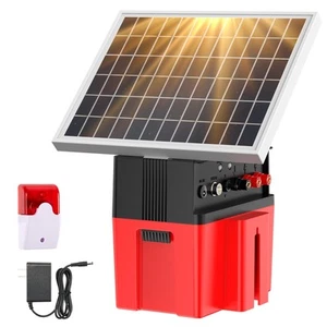 Solar Electric Fence Charger with Siren Alarm, 1.2Joules Fence Energizer, 120... - Picture 1 of 7