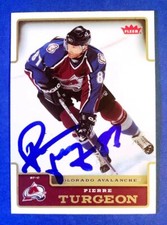 PIERRE TURGEON Colorado Avalanche 2006-07 NHL Fleer SIGNED / AUTOGRAPH Card
