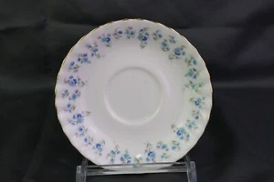 Royal Albert England Memory Lane Saucer Plate Blue Flowers Fluted Gold Trim - Picture 1 of 5