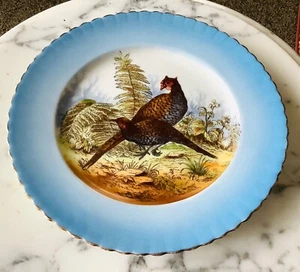 Antique Pheasant Plate, Victoria Porcelain Factory, Karlsbad, Austria Free Ship! - Picture 1 of 4