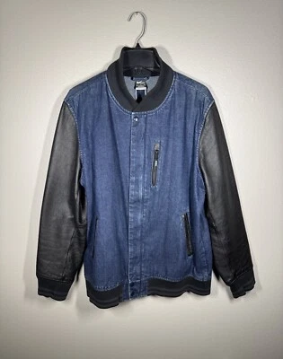 Chaqueta destructora de cuero de mezclilla con ribete Nike NSW para hombre talla XL 487623-410 Foto 1 de 4