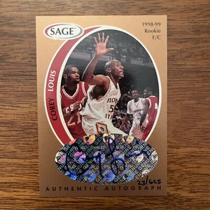 1998 SAGE Authentic Auto Bronze /625 Corey Louis #A25 Florida State Seminoles - Picture 1 of 2