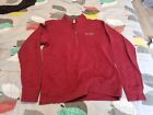 Columbia Mens 1/4 Zip Pullover Red/Wine Small