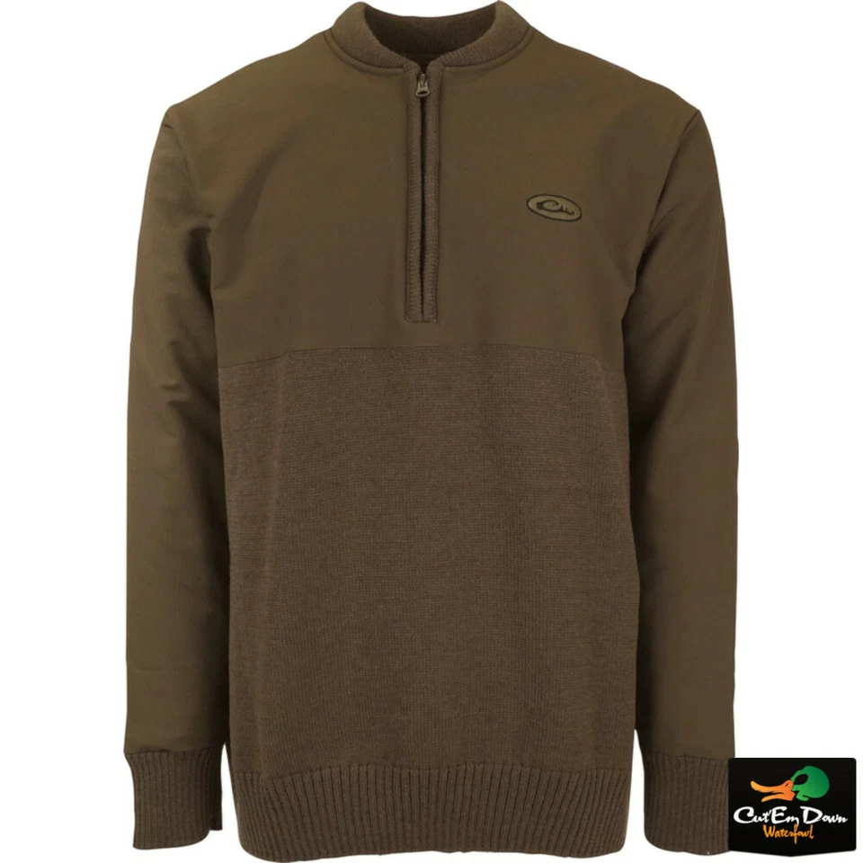 DRAKE WATERFOWL SOLID 1/4 ZIP WOOL SWEATER - Image 1 of 1