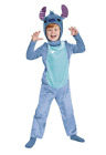 NWT Disney Kids Size 3T-4T Stitch Jumpsuit Character Hood Blue Halloween Costume