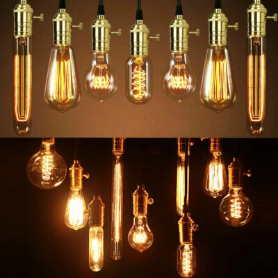 Vintage LED Edison Bulb E27 40W Filament Light Home Deco Lamp 2700K 220V GL735 - Image 1 of 4