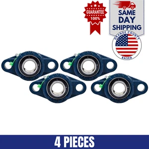 UCFL202-10 Pillow Block Flange Bearing 5/8" Bore 2 Bolt Solid Base (4PCS) - Picture 1 of 7