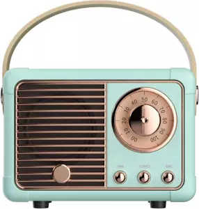 Vintage Bluetooth Speaker - Mini Wireless Retro Design for Home and Outdoor Use - Picture 1 of 22