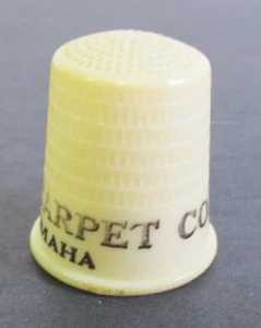 Vintage Advertising Thimble, HUNT CARPET CO., Omaha, NE - Picture 1 of 2