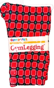 Gymboree vintage 1995 BEARS & BOWS red & navy plaid LEGGINGS NB/INF 3-6-9 mo NWT - Picture 1 of 2