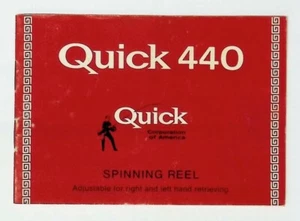 D A M Quick 440 Fishing Reel Owner's Manual Spinning Reel RM31 - Picture 1 of 2