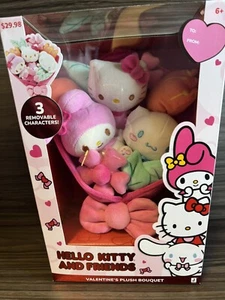 Hello Kitty And Friends Plush Flower Bouquet Valentine’s Day New in Box in Hand - Picture 1 of 4