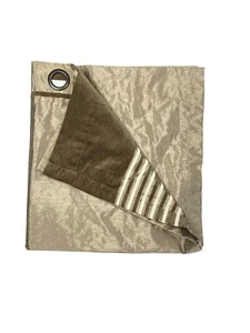 1 Discontinued JC Penney Luxury Curtain Panel Drape Brown Tan Faux Silk Chenille - Picture 1 of 8