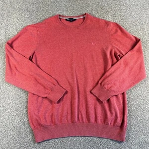Crew Clothing Sweater Mens Size XL Red Salmon Crew Neck Casual Pullover jumper - Picture 1 of 11
