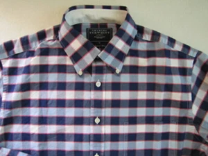 CHARLES TYRWHITT Oxford Weave Shirt Jermyn St London Blue Check Casual LARGE - Picture 1 of 5