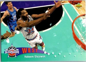 1992-93 Upper Deck #444 Hakeem Olajuwon Hofer Houston Rockets Free Shipping - Picture 1 of 2
