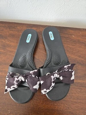 Сандалии-шлепанцы Oka B Twiggy черные с бантом M 6,5-7,5 - Изображение 1 из 4