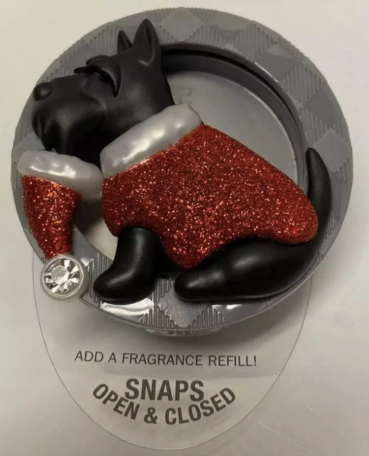 Clip para visera de coche perro terrier escocés de Navidad portátil con aroma Bath & Body Works Foto 1 de 1