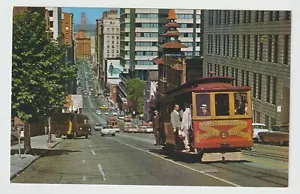 Teleférico postal de San Francisco California automóviles de calle de California sin usar - Imagen 1 de 2