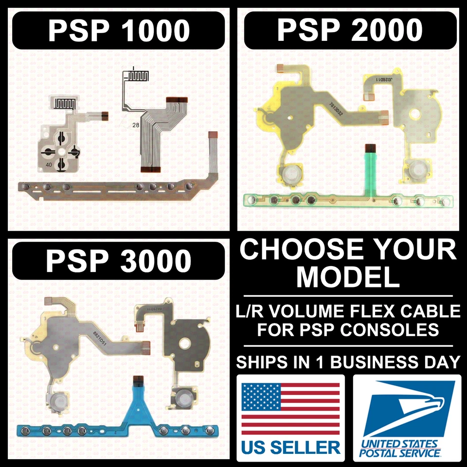 Flex Cable for Sony PSP 1000/2000/3000 Keypad L/R Left Right Volume Key Ribbon - Image 1 of 3