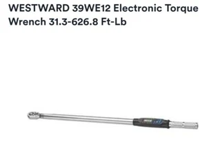 Digital Torque  Wrench 39WE12  31 - 626.8 Ft Lb Carrying Case  Westward  - Picture 1 of 12