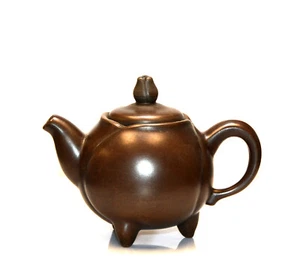 Fine Chinese Lotus Flower Bulb Form Yixing Zisha Purple Clay Ceramic Teapot - Picture 1 of 5