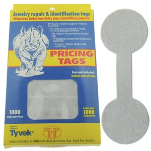 Merchandise Jewelry Price Tag Silver Round Sticker Style Label 1000 Pcs - Picture 1 of 5