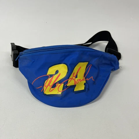 Vintage Nascar Jeff Gordon Fanny Pack 90s Racing Blue Yellow Pink Adjustable Cover