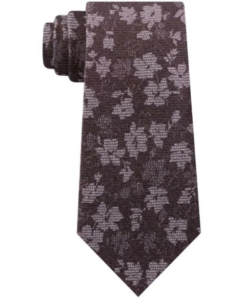 MSRP $70 Michael Kors Men's Artisanal Shadow Botanical Tie Brown One Size - Image 1 of 1