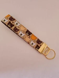 Brown teddy bear key fob wristlet / bag accessory - Picture 1 of 1
