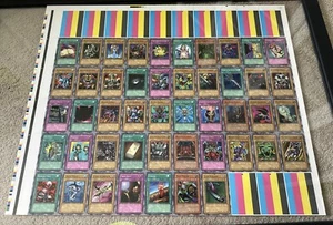 Yugioh Uncut Sheet - Misprinted 1st Ed SDY Sheet (double Anubis, Blank Back) - Picture 1 of 5