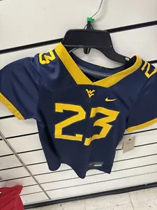 West Virginia Mountaineers Nike WVU #23 KIDS Jersey SIZE 7 New - Picture 1 of 4
