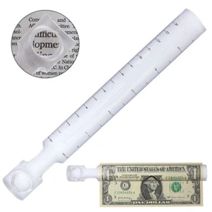 Portable 2x Magnifier Hand Held Ruler Reading Magnifying Glass Measuring Tool - Picture 1 of 6