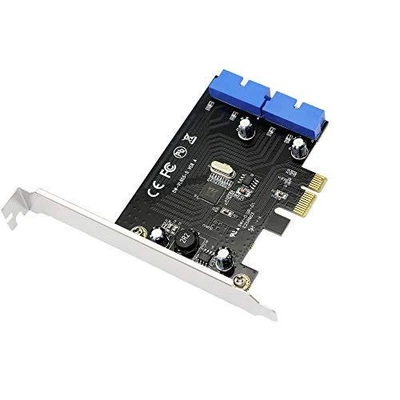 PCI Express a doppia scheda USB 3.0 19 pin PCI-e a porte interne 20 pin maschio per - Immagine 1 di 4