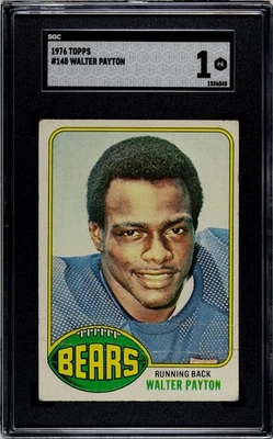 1976 Topps Walter Payton #148 Rookie Graded SGC 1 Chicago Bears HOF - Image 1 of 2