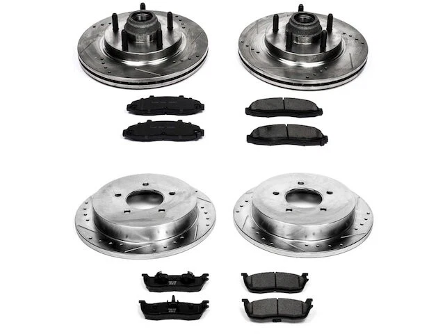 Kit de pastillas de freno delanteras y traseras y rotor para Lincoln Blackwood KZ536DF 2002 Foto 1 de 1