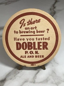Vintage Is There An Art To Brewing Dobler PON 4 1/4” Beer Coaster - Picture 1 of 2