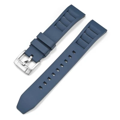 Premium 19mm 20mm 21mm 22mm 24mm FKM Dustproof Bracelet Rubber Watch Band Strap - Image 1 of 4