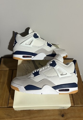 Nike Air Jordan 4 Retro SB Summit Bianco Navy UK 7.5✅