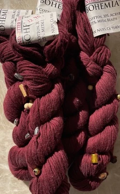 Trendsetter Yarns, BOHEMIA, Cotton/Acrylic/Metal Beads, 50gm/65yds, col#004 - Image 1 of 3