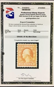 MOMEN: US # 506 MINT OG NH (3 SCANS)  *** PSE CERT ***  XF SMQ $60 LOT #96162 - Picture 1 of 3