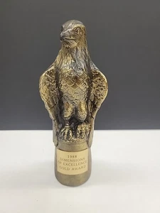1988 Anheuser Busch Dimesions Of Excellence Gold Award Eagle Statue RARE - Picture 1 of 4